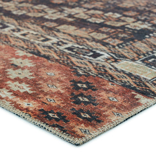 Jaipur Living Harman By Kate Lester Minerva HBL09 Brown/Black Machine Washable Area Rug Corner Image