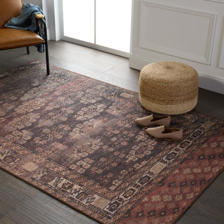 Jaipur Living Harman By Kate Lester Minerva HBL09 Brown/Black Machine Washable Area Rug Lifestyle Image Feature