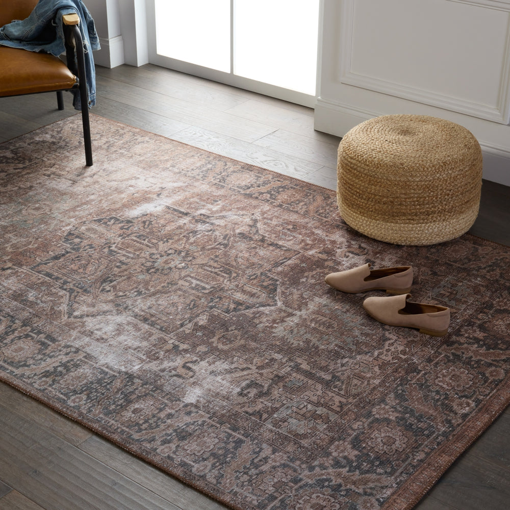 Jaipur Living Harman By Kate Lester Minita HBL10 Brown/Tan Machine Washable Area Rug Lifestyle Image Feature