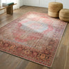 Jaipur Living Harman By Kate Lester Leonine HBL11 Red/Tan Machine Washable Area Rug Lifestyle Image Feature