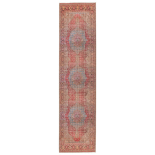 Jaipur Living Harman By Kate Lester Leonine HBL11 Red/Tan Machine Washable Area Rug Runner Image