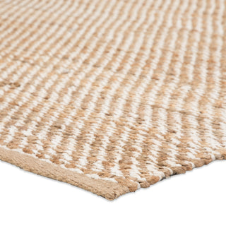 Jaipur Living Himalaya Diagonal Weave HM07 Beige/White Area Rug Corner Image