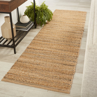 Jaipur Living Himalaya Canterbury HM13 Tan/Black Area Rug Corner Image