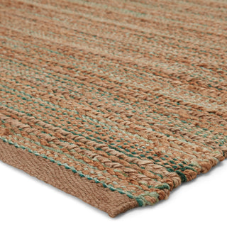 Jaipur Living Himalaya Canterbury HM15 Tan/Green Area Rug Corner Image
