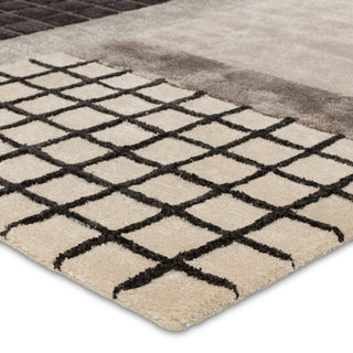 Jaipur Living Iconic Aramina ICO11 Gray/Black Area Rug Corner Image