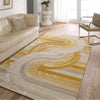 Jaipur Living Iconic Trillare ICO13 Yellow/Light Gray Area Rug Lifestyle Image Feature