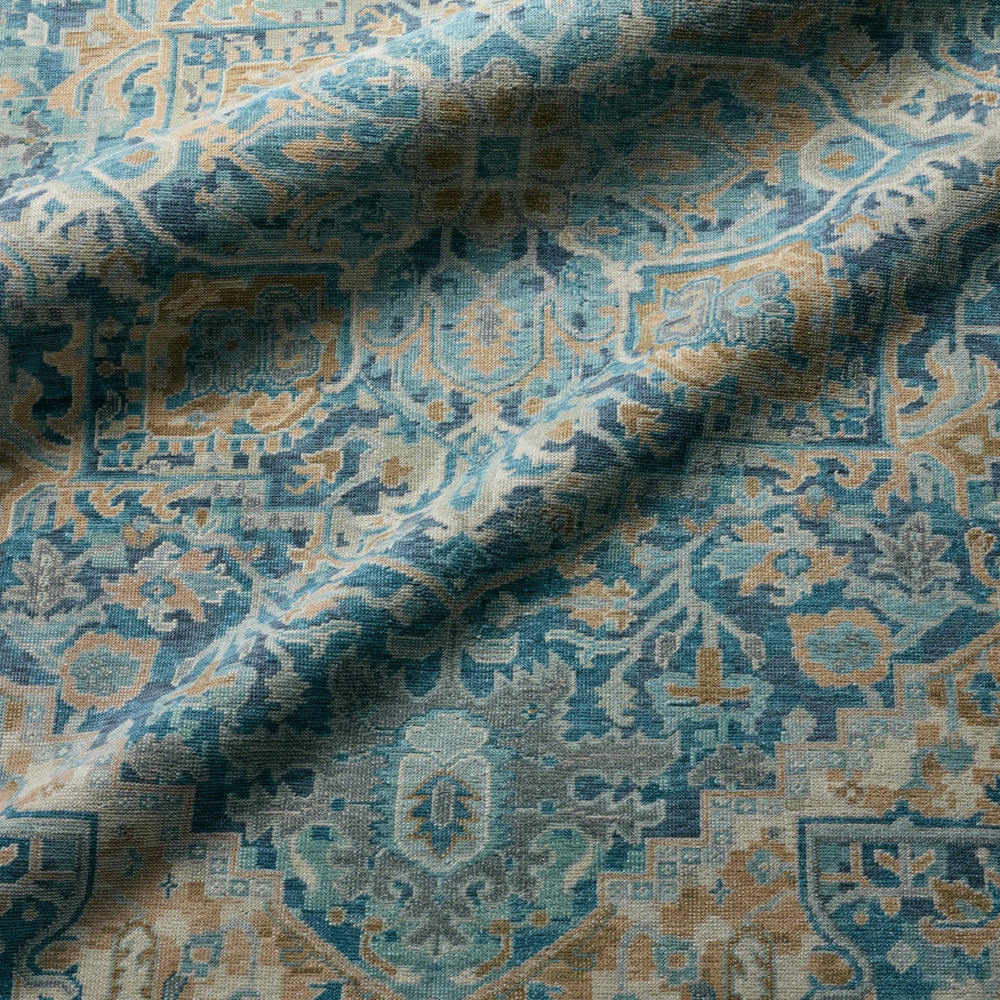 Jaipur Living Inspirit Elyas ISP02 Blue/Ivory Area Rug Lifestyle Image Feature