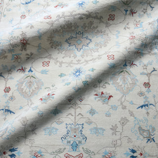 Jaipur Living Revival Hacci JAR01 Cream/Blue Area Rug Lifestyle Image Feature