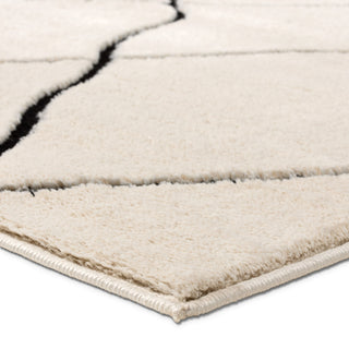 Jaipur Living Jaida Treble JID19 Ivory/Black Area Rug by Label J Corner Image