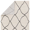 Jaipur Living Jaida Treble JID19 Ivory/Black Area Rug by Label J Backing Image