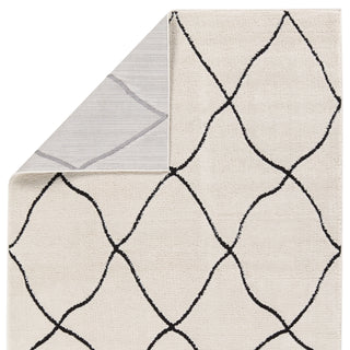 Jaipur Living Jaida Treble JID19 Ivory/Black Area Rug by Label J Backing Image