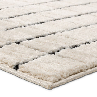 Jaipur Living Jaida Align JID21 Ivory/Black Area Rug by Label J Corner Image