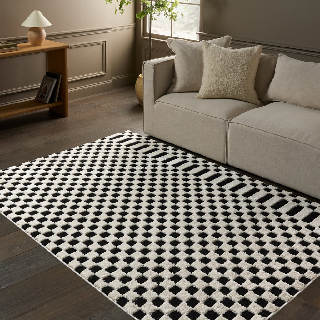 Jaipur Living Jaida Casa JID23 Ivory/Black Area Rug by Label J main image