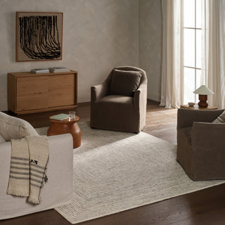 Jaipur Living Kafes Knox KAF01 White/Tan Area Rug Lifestyle Image