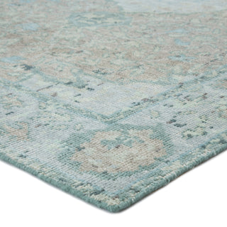 Jaipur Living Kai Alessia KAI02 Aqua/Beige Area Rug Corner Image