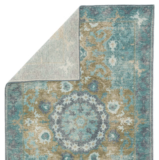 Jaipur Living Kai Modify KAI05 Teal/Olive Area Rug Backing Image