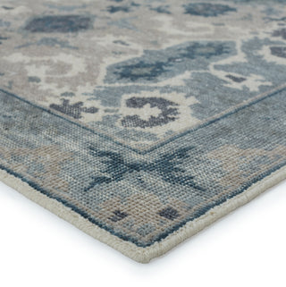 Jaipur Living Kai Modify KAI07 Blue/Light Gray Area Rug Corner Image
