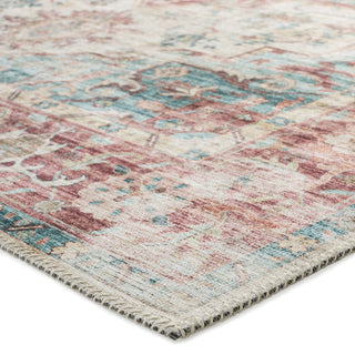 Jaipur Living Kalesi Vandran KLS10 Dark Red/Teal Machine Washable Area Rug by Label J Corner Image