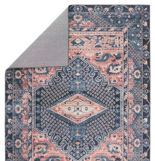 Jaipur Living Keyara By Issa KNC02 Dark Blue/Pink Area Rug Nikki Chu Backing Image