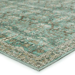 Jaipur Living Keyara By Razi KNC05 Green/Tan Area Rug Nikki Chu Corner Image