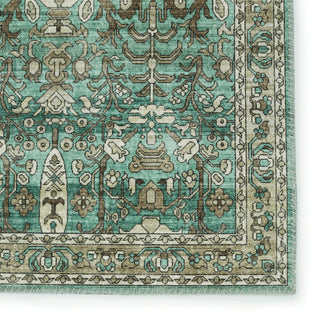 Jaipur Living Keyara By Razi KNC05 Green/Tan Area Rug Nikki Chu Detail Image