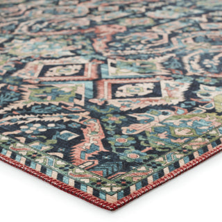 Jaipur Living Keyara By Teleza KNC06 Dark Blue/Clay Area Rug Nikki Chu Corner Image