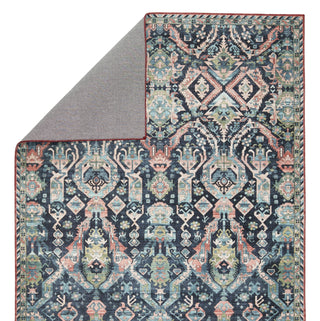 Jaipur Living Keyara By Teleza KNC06 Dark Blue/Clay Area Rug Nikki Chu Backing Image