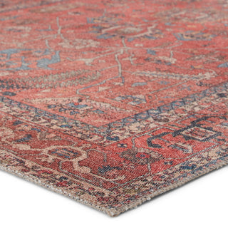 Jaipur Living Kindred Galina KND08 Red/Blue Area Rug Corner Image
