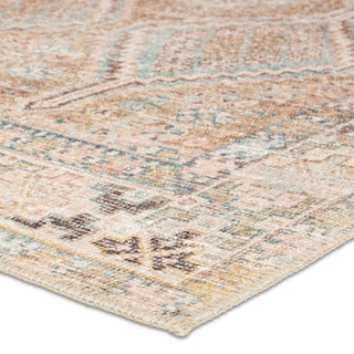 Jaipur Living Kindred Marquesa KND20 Yellow/Tan Machine Washable Area Rug Corner Image
