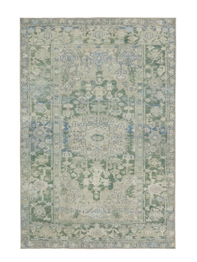 Jaipur Living Kindred Corvelle KND21 Green Machine Washable Area Rug main image