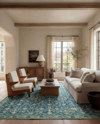 Jaipur Living Kindred Palladio KND22 Blue Machine Washable Area Rug Lifestyle Image