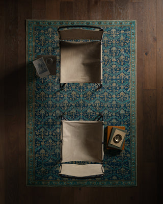 Jaipur Living Kindred Palladio KND22 Blue Machine Washable Area Rug Lifestyle Image