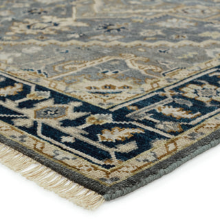 Jaipur Living Liberty Andrews LIB04 Gray/Brown Area Rug Corner Image