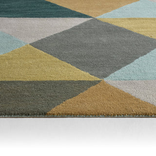 Jaipur Living En Casa Ojo LST16 Gold/Teal Area Rug by Luli Sanchez Backing Image