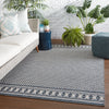 Jaipur Living Marina Vella MAR02 Dark Blue/Cream Area Rug Lifestyle Image Feature