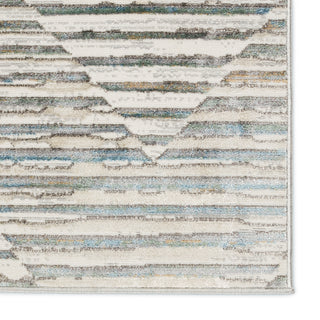 Jaipur Living Melo Wilmot MEL03 Gray/Light Blue Area Rug by Vibe Detail Image