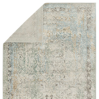 Jaipur Living Melo Thayer MEL04 Green/Light Gray Area Rug by Vibe Backing Image