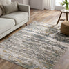 Jaipur Living Melo Etosha MEL13 Blue/Gray Area Rug by Kevin O'Brien Lifestyle Image Feature