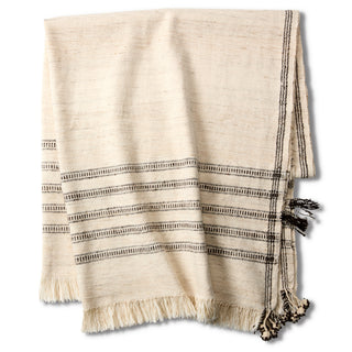 Jaipur Living Margosa Didina MGT01 Cream Throw by Neem Backing Image