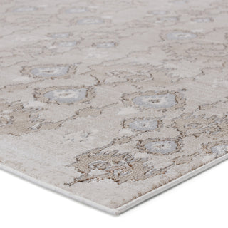 Jaipur Living Malilla By Nikki Chu Inigo MLI01 Taupe/Gray Area Rug Corner Image