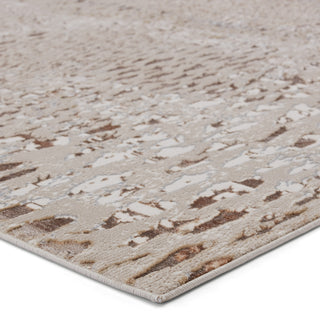 Jaipur Living Malilla By Nikki Chu Kimball MLI03 Beige/Bronze Area Rug Corner Image