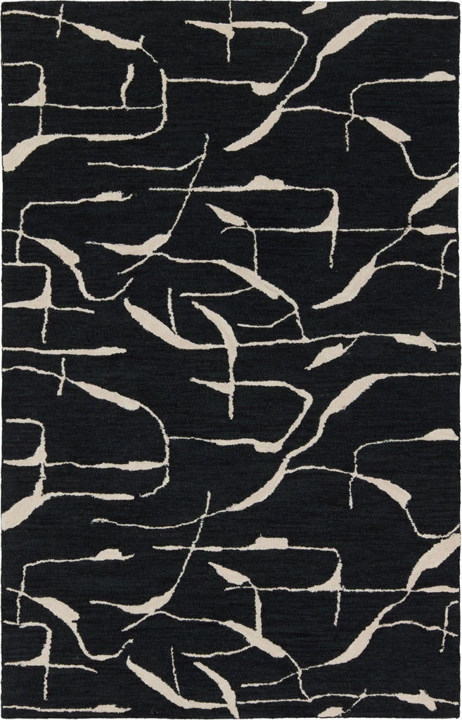 Jaipur Living Mallino by Noir MNK01 Black/White Area Rug Nikki Chu