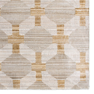 Jaipur Living Muted Mosaic Taylen MUM01 Gray / Yellow Gold Area Rug Corner