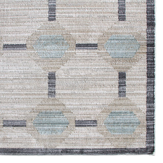 Jaipur Living Muted Mosaic Alaric MUM03 Blue / Gray Area Rug Corner