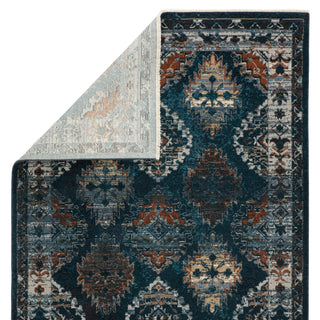 Jaipur Living Myriad Lia MYD10 Blue/Rust Area Rug by Vibe Backing Image