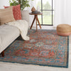 Jaipur Living Myriad Romilly MYD11 Rust/Teal Area Rug Lifestyle Image