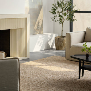 Jaipur Living Naturals Lucia Mayen NAL02 White/Tan Area Rug Lifestyle Image