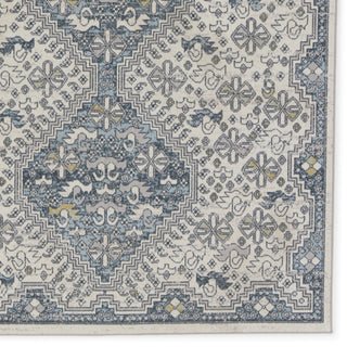 Jaipur Living Nadine Yucca NDN06 Cream/Blue Area Rug by Vibe Detail Image