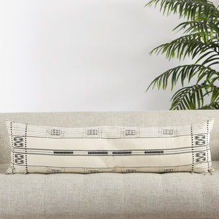 Nagaland Pillow Zeliang NGW05 Cream/Black by Jaipur Living Detail Image