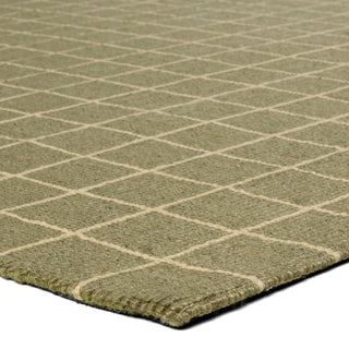 Jaipur Living Oxford By Barclay Butera Club OBB07 Green Machine Washable Area Rug Corner Image